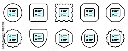 Vector timeline, outline, list icon. Black, white background. Perfect for app and web interfaces, infographics, presentations, marketing, etc.