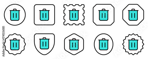 Editable vector delete trash recycle bin icon. Part of a big icon set family. Perfect for web and app interfaces, presentations, infographics, etc