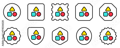 Editable vector shapes category icon. Part of a big icon set family. Perfect for web and app interfaces, presentations, infographics, etc