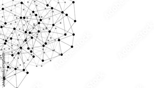 Abstract technology dot and line connection digital hi tech design concept background. Space for text. Vector illustration