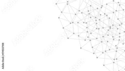 Abstract plexus background with connecting dots and lines. Global network connection