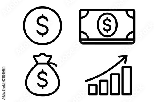 Puzzle and exercise icons set in linear style, vector cartoon illustrations with transparent background, ordered collection of fitness and mental challenge symbols for design