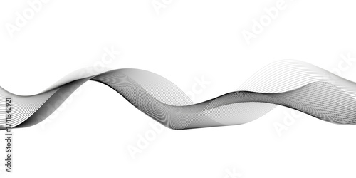 Abstract white and grey geometric smoky blend liens background. Gray and white abstract technology wavy curve lines background. Vector illustration.	