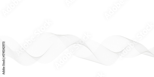 Abstract white and grey geometric smoky blend liens background. Gray and white abstract technology wavy curve lines background. Vector illustration.	