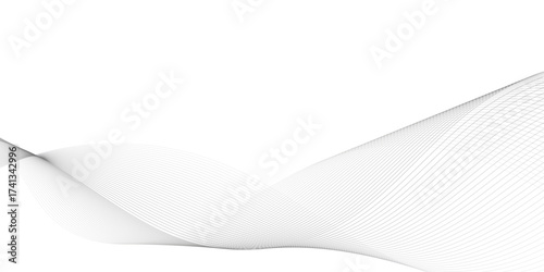 Abstract white and grey geometric smoky blend liens background. Gray and white abstract technology wavy curve lines background. Vector illustration.	