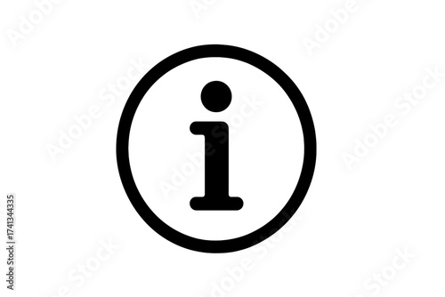 Information icon vector. Info symbol in circle. Flat line sign for web design, app, UI, UX. Customer service, support, help desk, guide, faq concept. About us button.