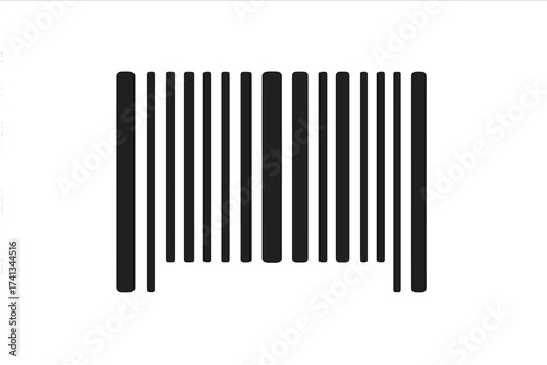 Barcode vector icon for product identification. Simple flat bar code symbol for retail price and tracking. Commerce and shopping concept. Isolated vector illustration for web, app, UI.