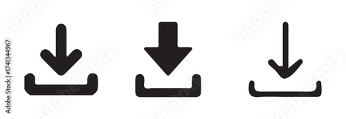 Download icon set, software download icon, save file icon, files download icons symbol,   vector illustration EPS 10.