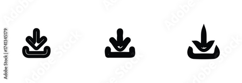 Download icon set, simple download icon isolated, arrow download symbols, download button Collection, vector illustration EPS 10.