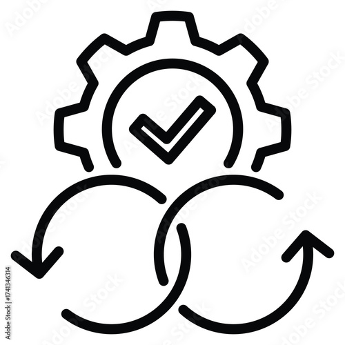 Efficiency Through Flexibility Icon Line Vector Illustration