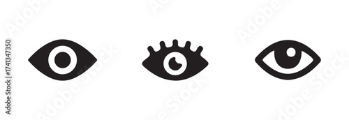 Open eyes images, view and eye vector linear icon set, simple eyes silhouette see, vector illustration EPS 10.