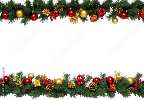 Festive Holiday Garland — Pine, Berries & Ornaments on White

Rich, textured, and full of seasonal charm — ideal for headers, invites, or holiday branding