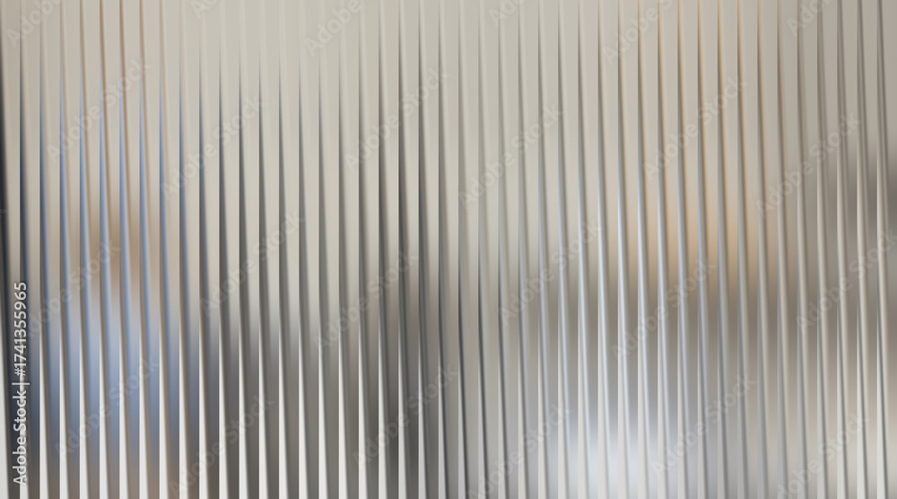 Obraz premium Abstract background with vertical ribbed texture and blurred gray and blue elements