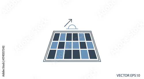 Solar Panel Array with Angle Adjustment Indicator Renewable Energy Source.