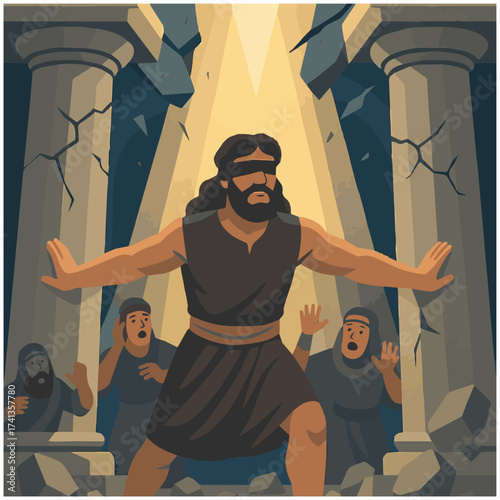 Samson Destroys the Temple