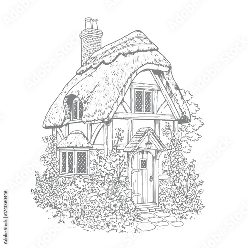 sketch of house