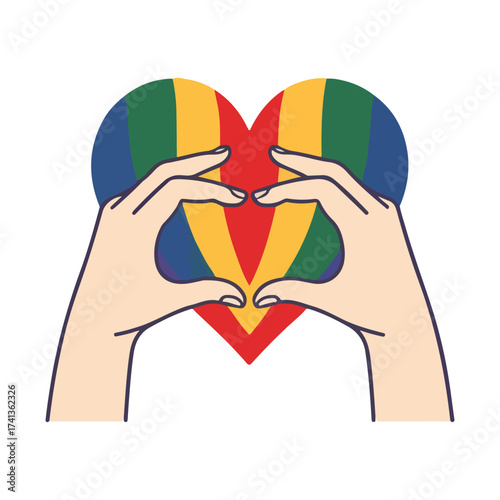 Colorful National Coming Out Day vector artwork featuring rainbow banners, heart-shaped balloons, pride symbols, diverse couples, confetti, and minimal solid color flat vector illustration