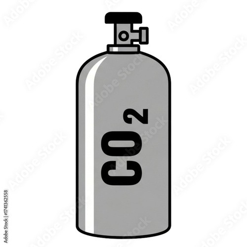 CO2 gas cylinder illustration
