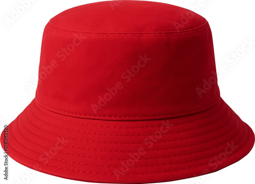 mockup red Bucket hat