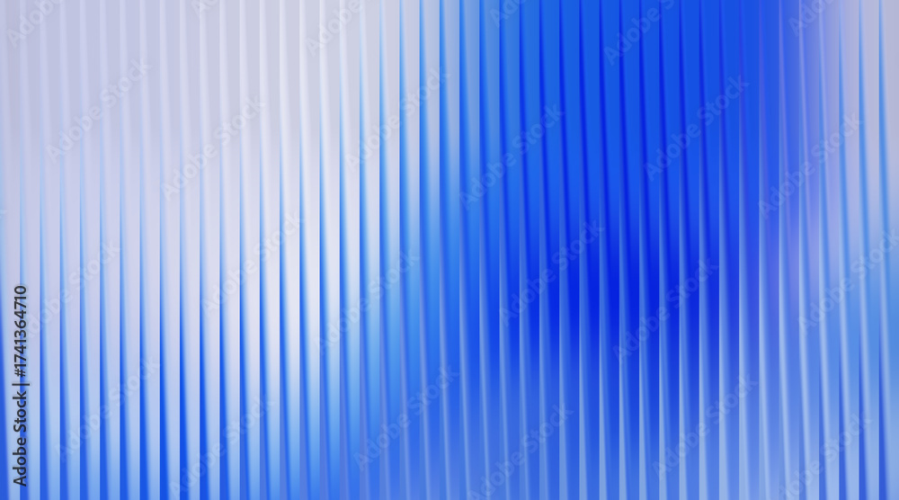 Fototapeta premium Abstract wavy vertical lines in blue and white gradient