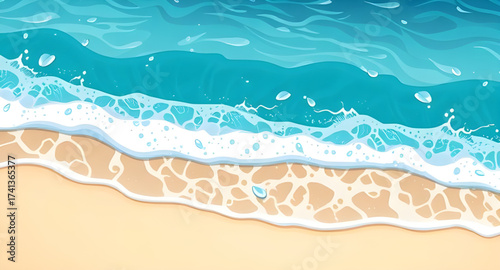 waves, beach, ocean, sea, shoreline, water, sand, coastal, nature, summer, seascape, surf, foam, tide, tropical, horizon, blue, sky, sunlight, vacation, travel, wave, relaxation, scenery, landscape, p