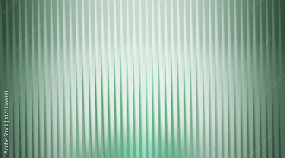 Fototapeta premium Abstract background with vertical lines and a soft green gradient
