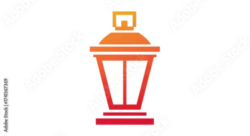 Stylized Islamic Lantern with Gradient Colors.