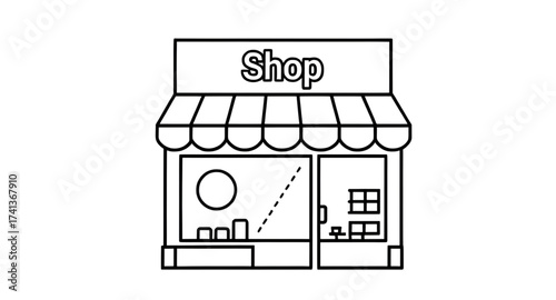 grocery shop icon, supermarket outline icon, kirana store icon, ration shop icon, fair price shop icon, provision store icon, mini mart outline icon, convenience shop icon, daily needs store icon, ess