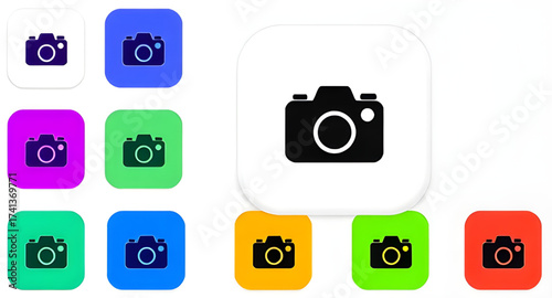camera icon, DSLR icon, mirrorless icon, vintage camera, polaroid icon, camcorder icon, video camera icon, GoPro icon, action camera, compact camera, point-and-shoot, camera lens, lens icon, zoom lens