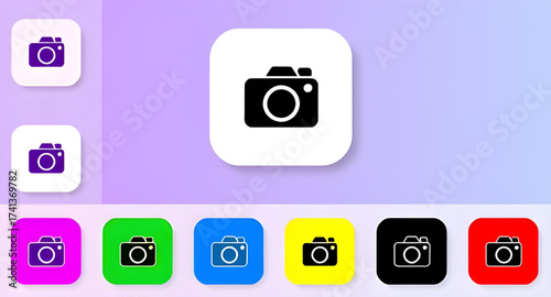 photography icon, photo icon, camera vector, DSLR camera, mirrorless camera, vintage camera, polaroid camera, camcorder, video camera, webcam icon, GoPro camera, action camera, compact camera, point-a