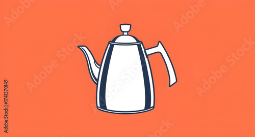 Electric kettle illustration, Electric kettle icon, Electric kettle vector, Electric kettle design, Electric kettle art, Kettle appliance icon, Kitchen kettle vector, Hot water kettle illustration, El