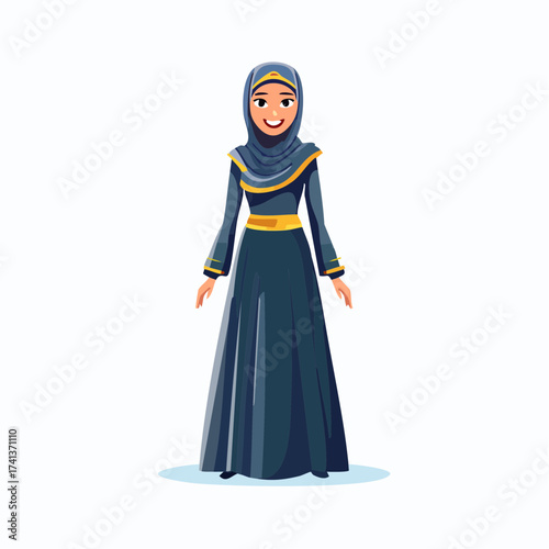 Woman in hijab with transparent background