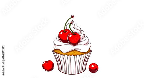 Cupcake template, Cupcake emblem, Confectionery silhouette, Cupcake label, Cupcake pattern, Cupcake logo, Cupcake contour, Pastry icon, Cake shop logo, Bakery design, Cupcake print, Cupcake isolated, 