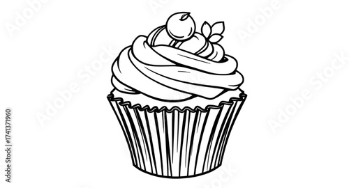 Cupcake vector, Cupcake outline, Cupcake shape, Dessert silhouette, Cake silhouette, Bakery icon, Sweet silhouette, Pastry vector, Food symbol, Muffin silhouette, Cupcake graphic, Minimal cupcake, Bla