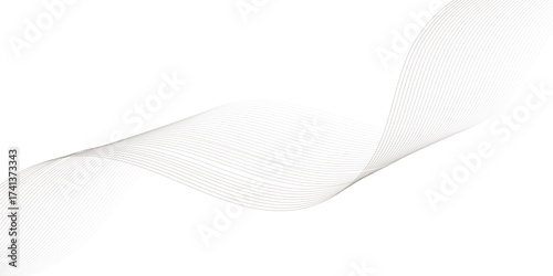 Abstract line wave background. Technology abstract lines on white background. Undulate Grey Wave Swirl, frequency sound wave, twisted curve lines with blend effect.