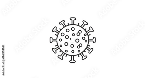 epidemic virus, microorganism clipart, 3D virus model, digital virus art, microscopic virus image, health concept, medicine research, infection biology, biohazard vector, science background, biologica