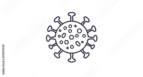 abstract virus shape, health science vector, medical biology background, virus particle, microscopic pathogen, molecular structure, epidemic virus, microorganism clipart, 3D virus model, digital virus