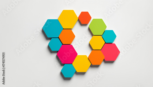 interlocking ring of colorf...
