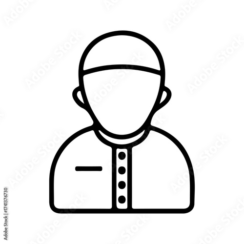 Muslim People. for mobile concept and web design on white background