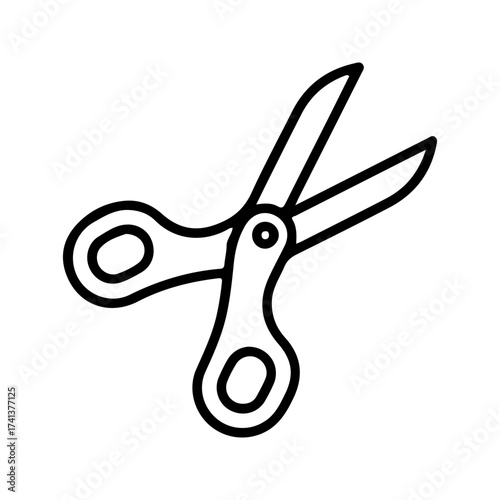 Scissors icon. for mobile concept and web design on white background