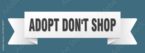 adopt don't shop ribbon isolated on transparent background. adopt don't shop ribbon