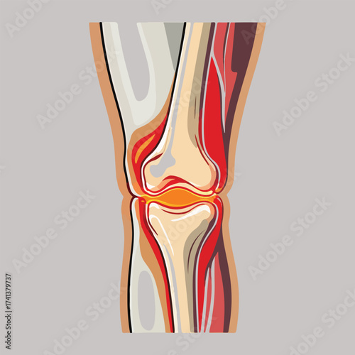 World Arthritis Day Awareness Vector Illustration with Joint Pain Highlights, Blue Ribbon, Flat Minimalist Design, Health Education and Arthritis Prevention Campaigns