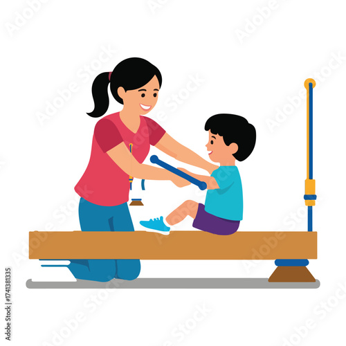 Cerebral Palsy awareness vector with children and adults using wheelchairs, walking aids, family and community support, educational and healthcare scenes, motivational and inclusive design