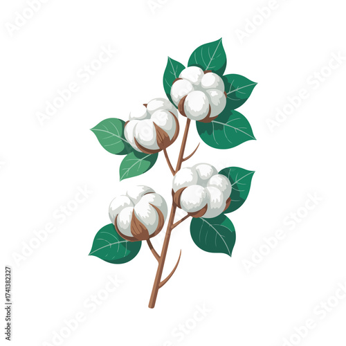 World Cotton Day vector design in minimalistic solid color style showing cotton harvest, farm workers, cotton textile rolls, seamless cotton patterns, and organic cotton eco symbols