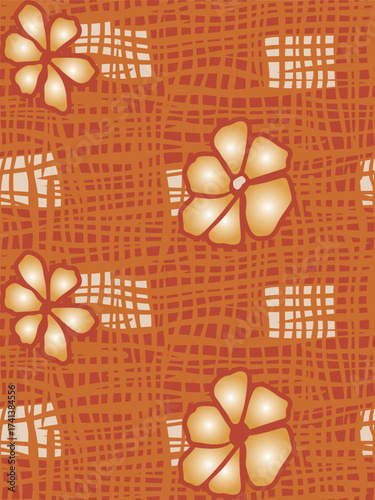 Classic Popular Flower Seamless pattern background - For easy making seamless pattern use it for filling any contours