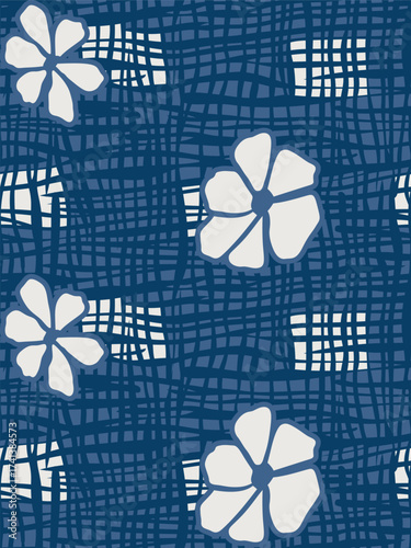 Classic Popular Flower Seamless pattern background - For easy making seamless pattern use it for filling any contours