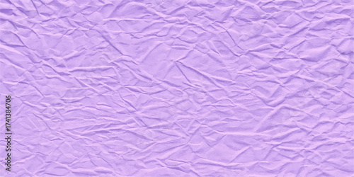 Old, wrinkled purple paper with a rough, crumpled texture is a grunge design background