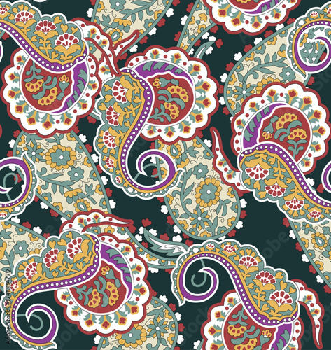 Classic Popular Flower Seamless pattern background - For easy making seamless pattern use it for filling any contours