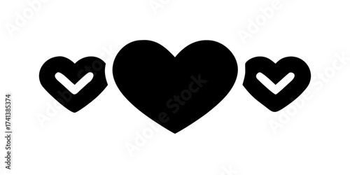 Heart vector icon. Isolated Love Heart flat symbol - Vector .

