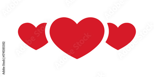 Heart vector icon. Isolated Love Heart flat symbol - Vector .
